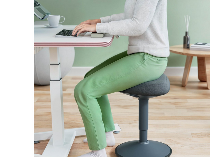 Leitz Ergo Active Sitzhocker mit Komfortsitz, Dunkelgrau