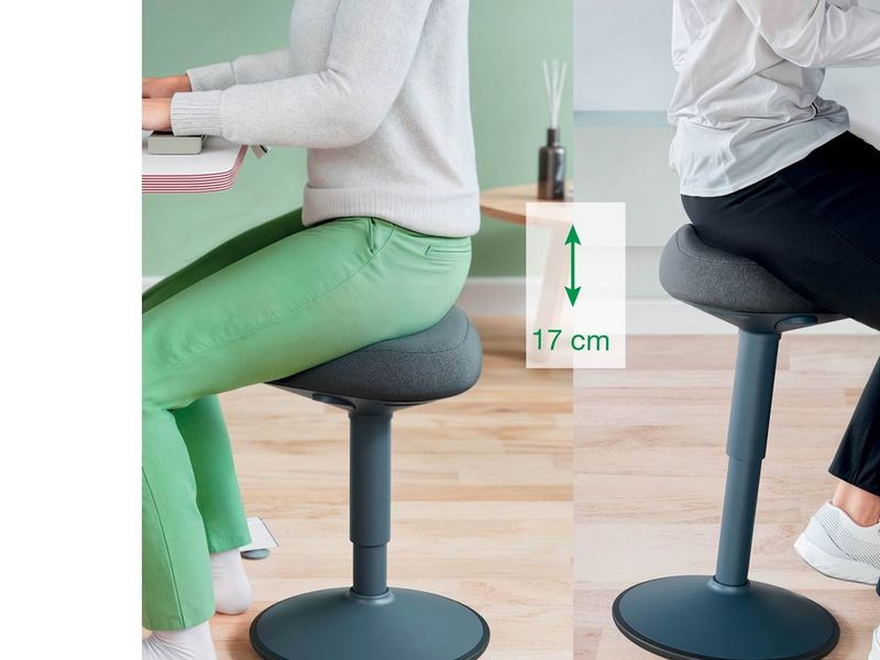 Leitz Ergo Active Sitzhocker mit Komfortsitz, Dunkelgrau