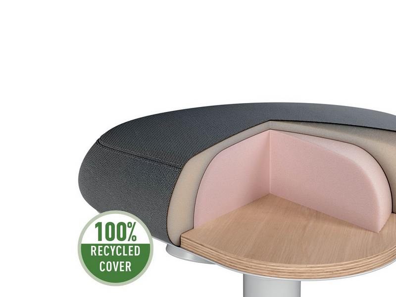 Leitz Ergo Active Stehhhocker mit Komfortsitz, Grau
