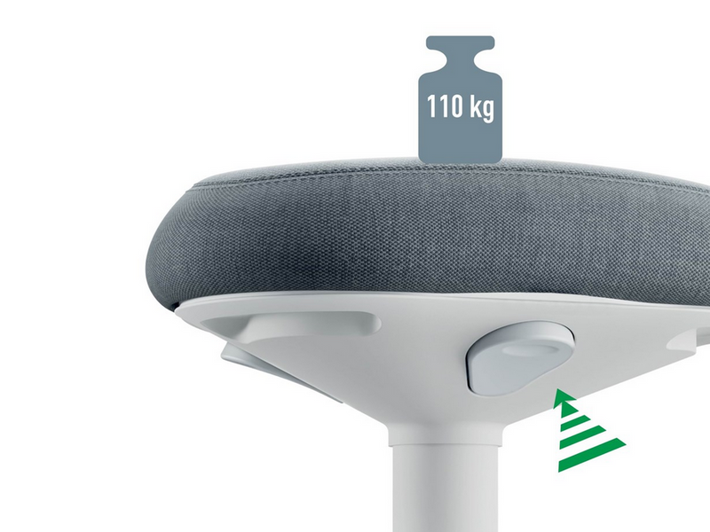 Leitz Ergo Active Stehhhocker mit Komfortsitz, Grau