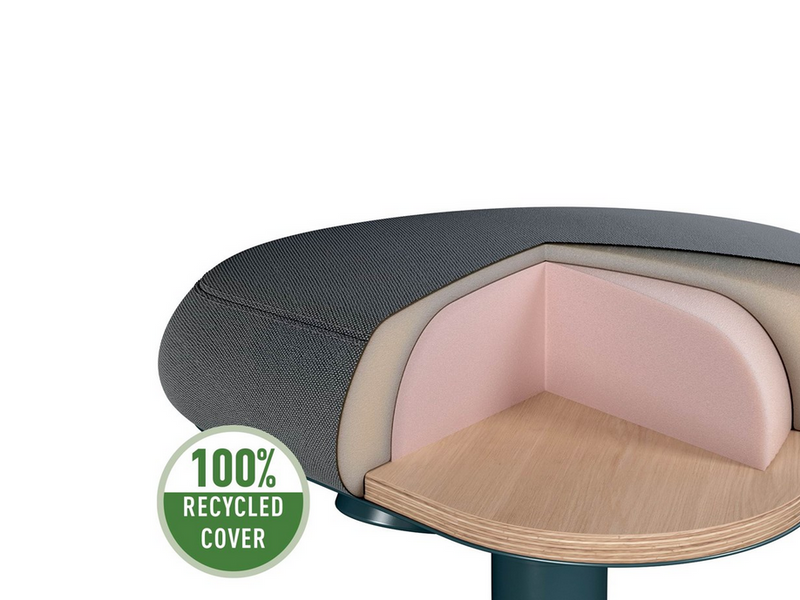 Leitz Ergo Active Stehhhocker mit Komfortsitz, Dunkelgrau