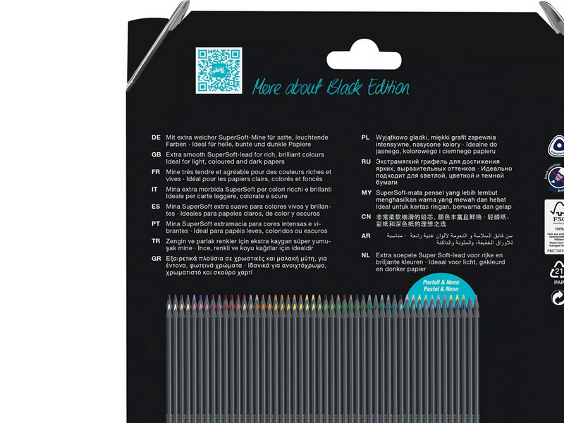 Faber-Castell Buntstifte Black Edition 100er