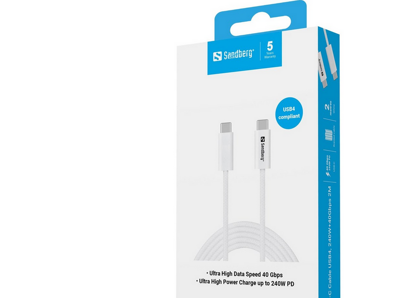 Sandberg USB4 USB-C to USB-C Cable - 2m