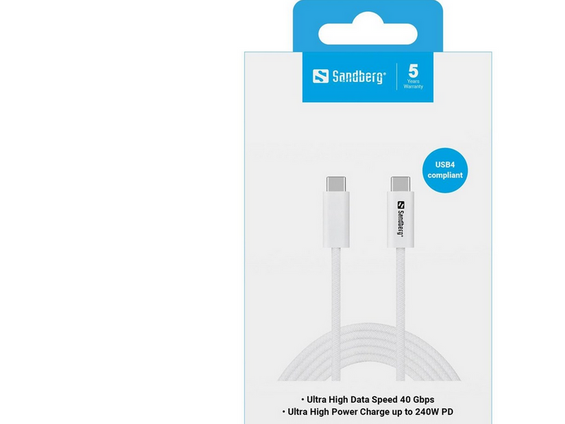 Sandberg USB4 USB-C to USB-C Cable - 2m
