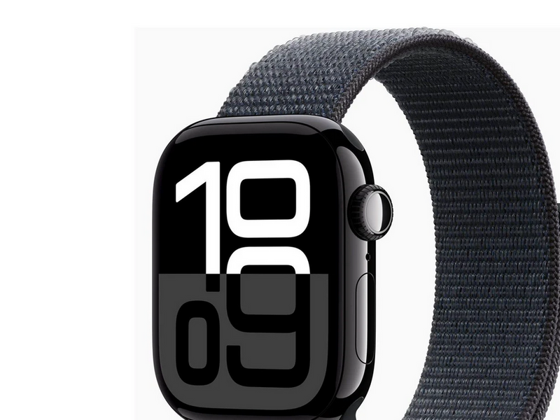 Apple Watch Series 10 GPS - 42mm - Aluminium Diamantschwarz - Sport Loop Tinte