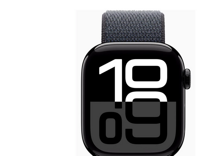 Apple Watch Series 10 GPS - 42mm - Aluminium Diamantschwarz - Sport Loop Tinte