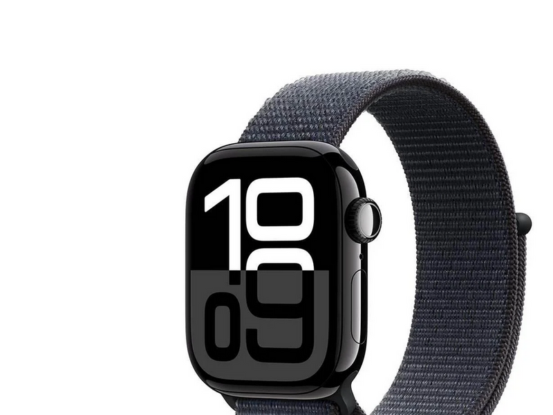 Apple Watch Series 10 GPS - 42mm - Aluminium Diamantschwarz - Sport Loop Tinte