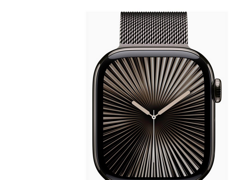 Apple Watch Series 10 GPS + Cellular 42mm - Slate Titanium Case with Slate Milanese Loop