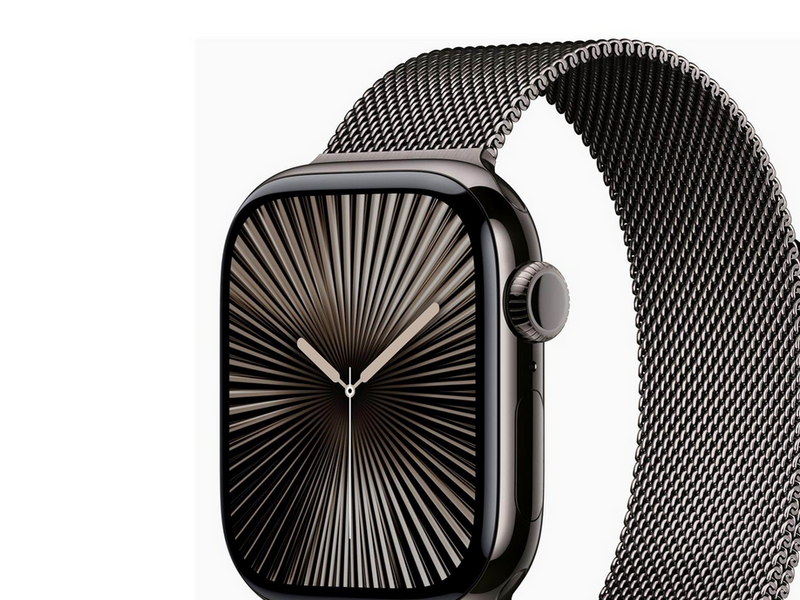 Apple Watch Series 10 GPS + Cellular 42mm - Slate Titanium Case with Slate Milanese Loop