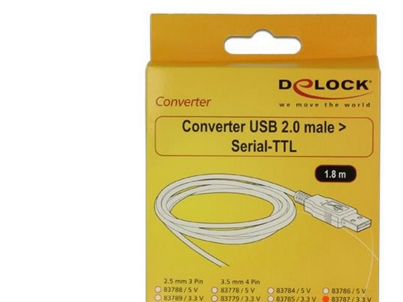 DeLOCK Converter USB 2.0 > Serial-TTL 6 pin pin header connector individually 1.8 m (3.3 V)