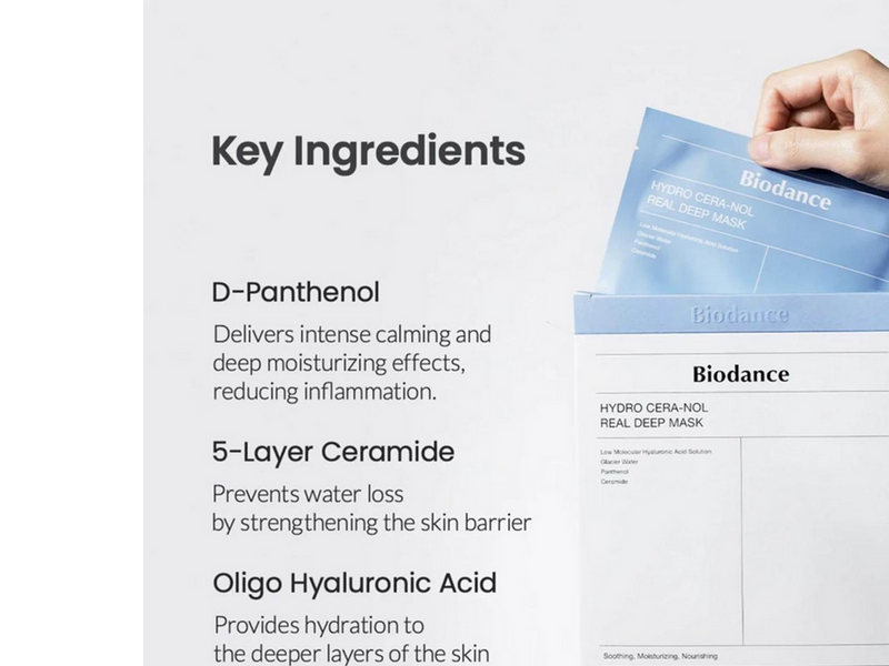 BIODANCE Hydro Cera-nol Real Deep Mask 4 pcs