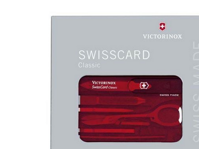 Victorinox SWISSCARD red transparent