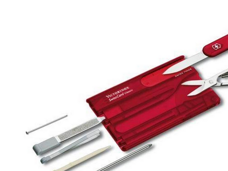 Victorinox SWISSCARD red transparent