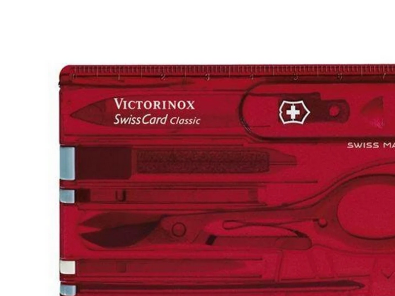 Victorinox SWISSCARD red transparent