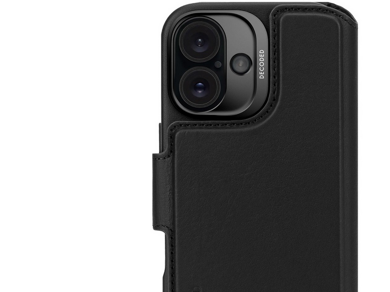 Decoded Leather Detachable Wallet for iPhone 16 Black