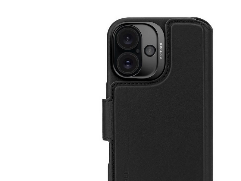 Decoded Leather Detachable Wallet for iPhone 16 Black