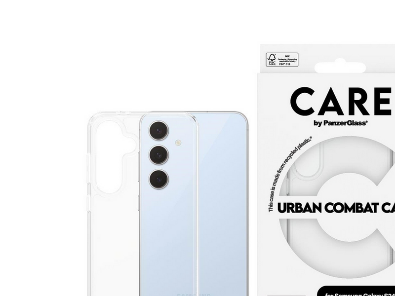 CARE by PanzerGlass Flagship Case Transparent Urban Combat w. Clear Frame Samsung Galaxy S24 FE