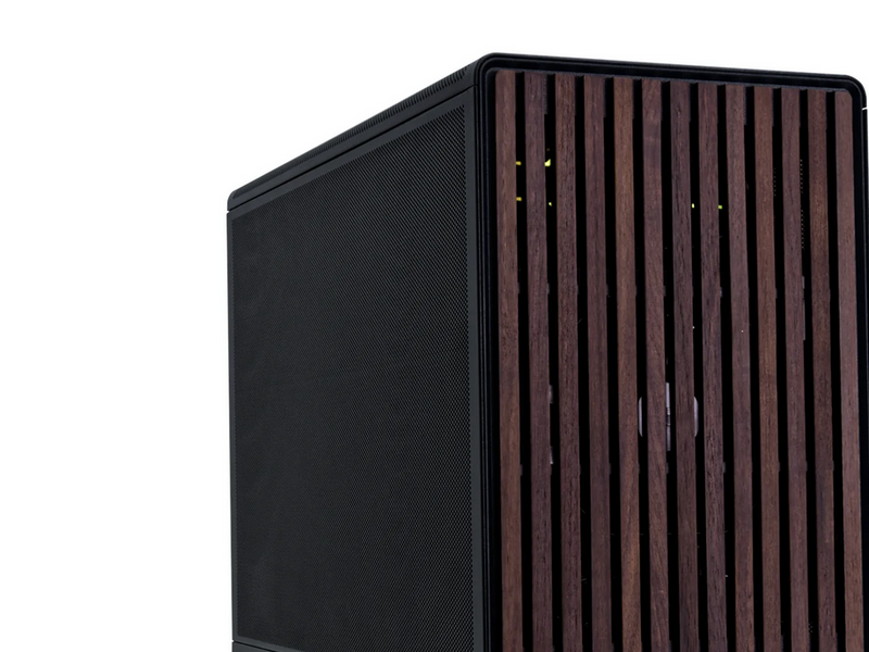 Lian Li DAN cases A3-mATX Wood edition (Walnut) - Gehäuse - Minitower - Schwarz