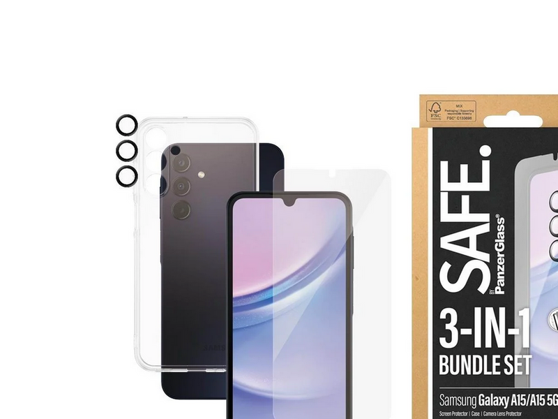 SAFE by PanzerGlass 3-in-1 Protection Pack Samsung Galaxy A15 | A15 5G