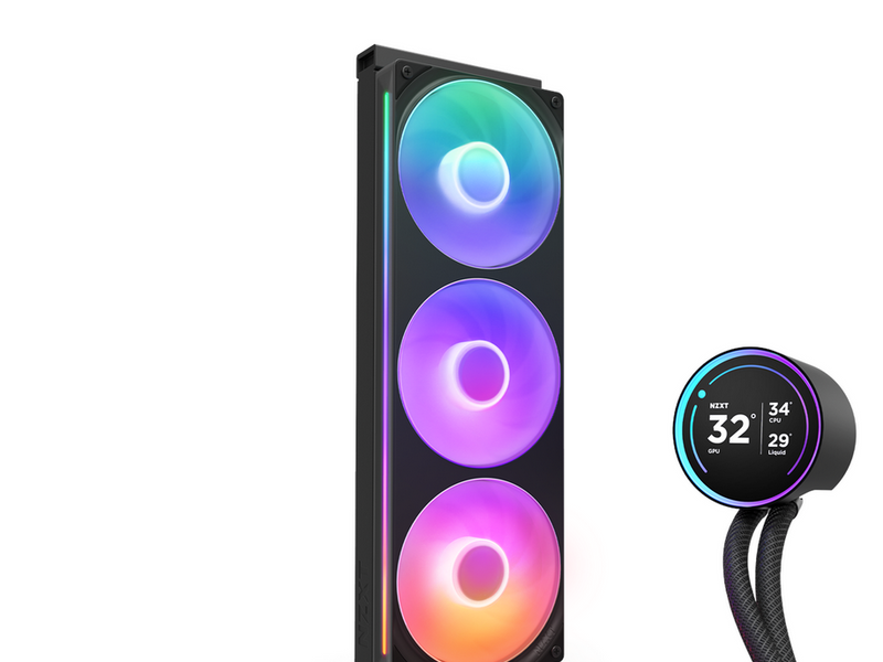 NZXT Kraken Elite RGB V2 360 (2024) - Schwarz mit RGB-Licht - CPU-Wasserkühlung - Max 30 dBA