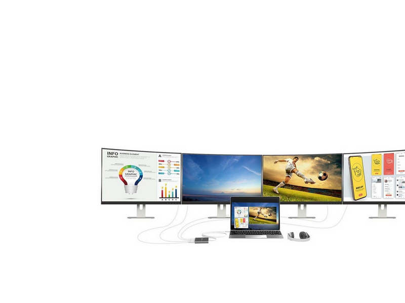 j5create USB-C to 4-Port HDMI Multi Monitor Adapter