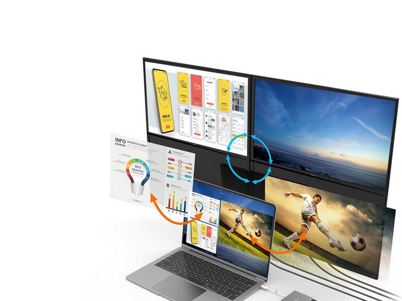 j5create USB-C to 4-Port HDMI Multi Monitor Adapter
