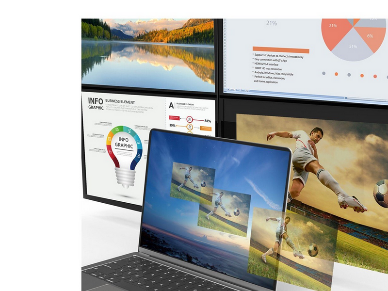 j5create USB-C to 4-Port HDMI Multi Monitor Adapter