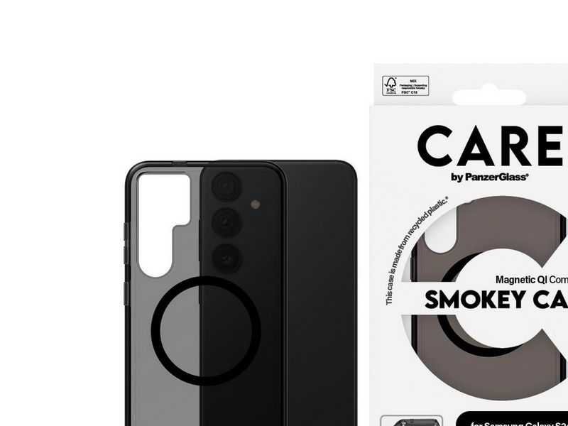 CARE by PanzerGlass Flagship Case Urban Combat Smokey w. Black QI Compatible Samsung Galaxy S24+