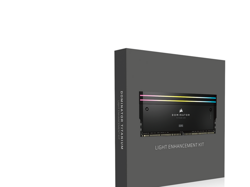 Corsair Dominator Titanium DDR5 Light Enhancement Kit - Schwarz mit RGB