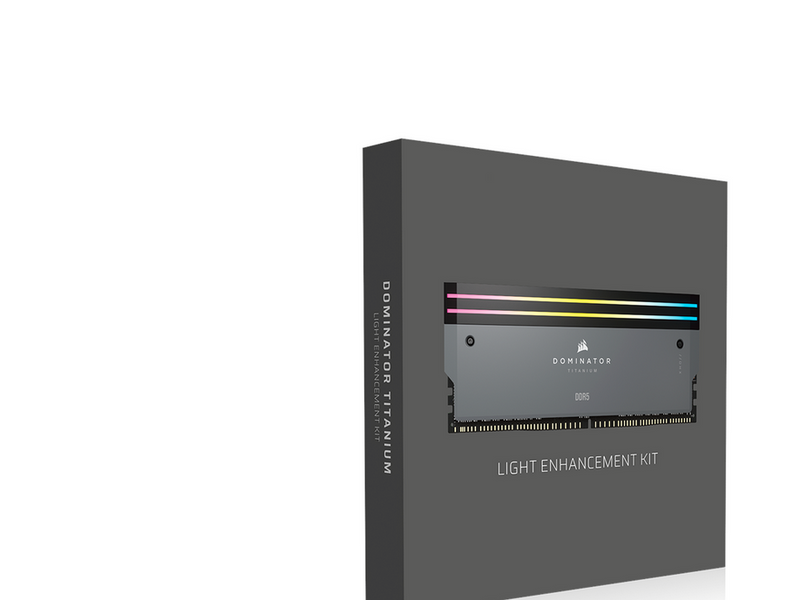 Corsair Dominator Titanium DDR5 Light Enhancement Kit - Grau mit RGB