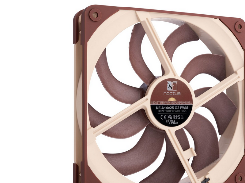 Noctua NF-A14x25 G2 PWM - Gehäuselüfter - 140mm - Braun - 25 dBA