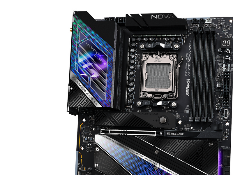 ASRock X870E NOVA WIFI Mainboard - AMD X870E - AMD AM5 - DDR5 RAM - ATX