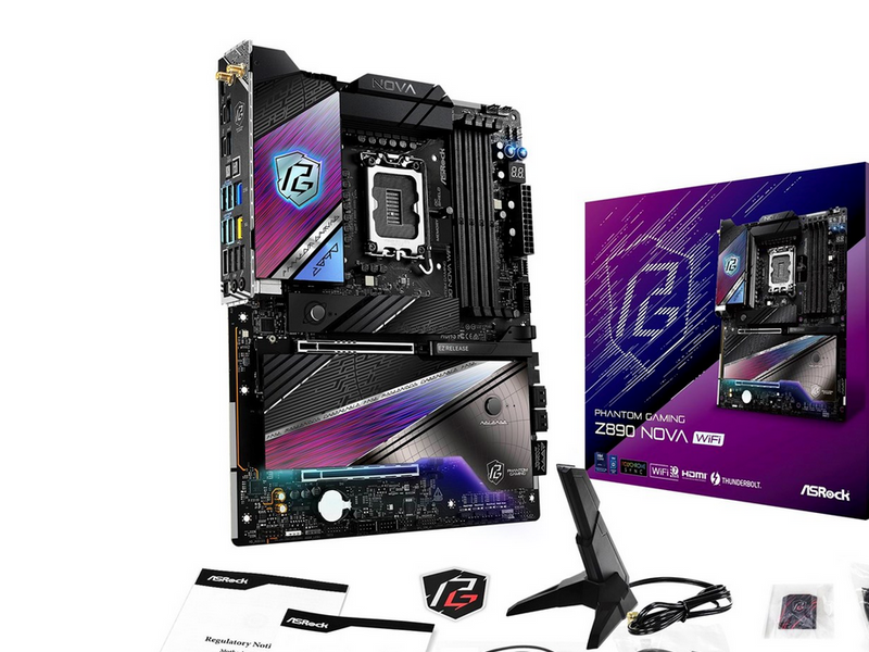ASRock Z890 NOVA WIFI Mainboard - Intel Z890 - Intel LGA1851 - DDR5 RAM - ATX