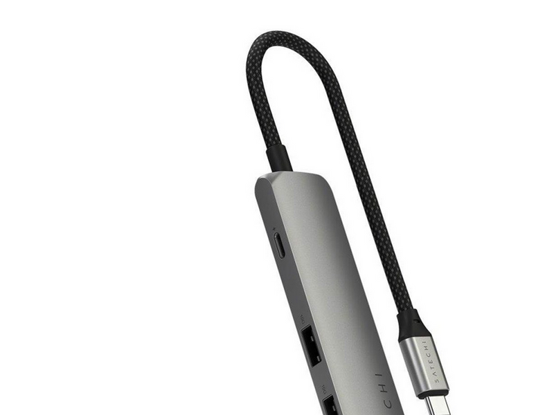 Satechi 4-in-1 USB-C Slim Multiport Adapter 4K - Space Grey