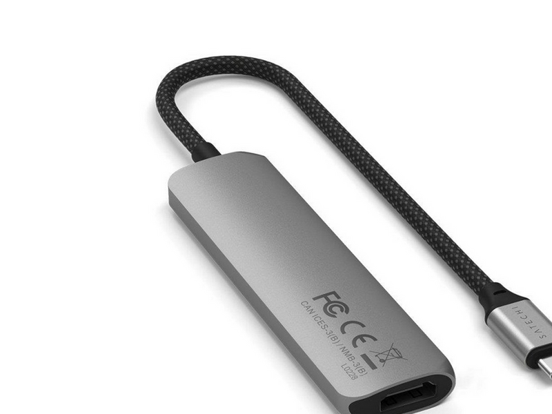 Satechi 4-in-1 USB-C Slim Multiport Adapter 4K - Space Grey