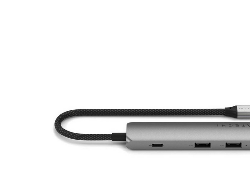 Satechi 4-in-1 USB-C Slim Multiport Adapter 4K - Space Grey