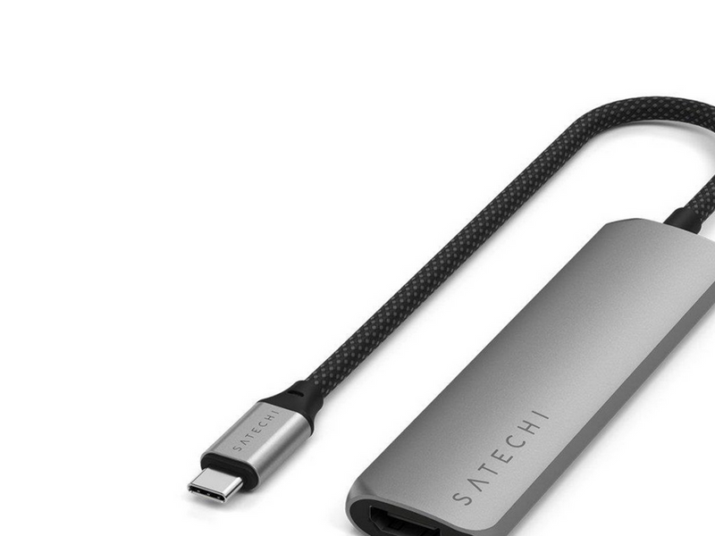 Satechi 4-in-1 USB-C Slim Multiport Adapter 4K - Space Grey