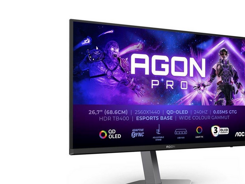 26.5" AOC AGON PRO AG276QZD2 - 2560x1440 (QHD) - 280Hz - QD-OLED