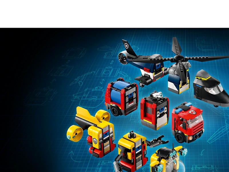 LEGO City 60462 Kombinationsset mit Hubschrauber, Löschauto und U-Boot