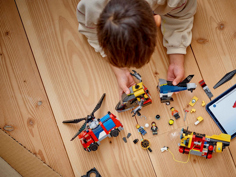 LEGO City 60462 Kombinationsset mit Hubschrauber, Löschauto und U-Boot
