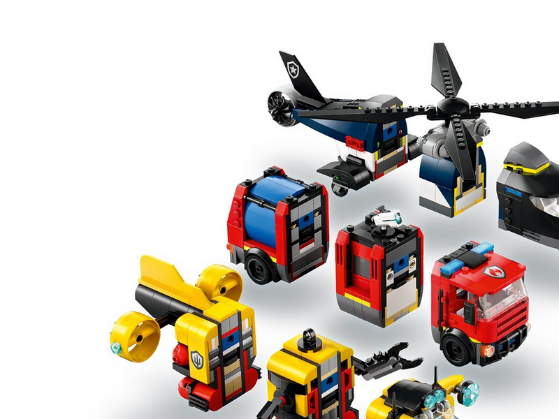 LEGO City 60462 Kombinationsset mit Hubschrauber, Löschauto und U-Boot