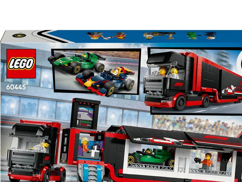 LEGO 60445 F1® Transporter mit RB20 & AMR24 F1® Rennautos