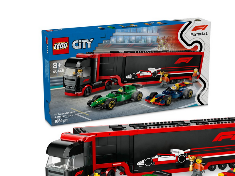 LEGO 60445 F1® Transporter mit RB20 & AMR24 F1® Rennautos