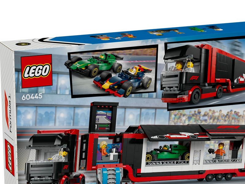 LEGO 60445 F1® Transporter mit RB20 & AMR24 F1® Rennautos