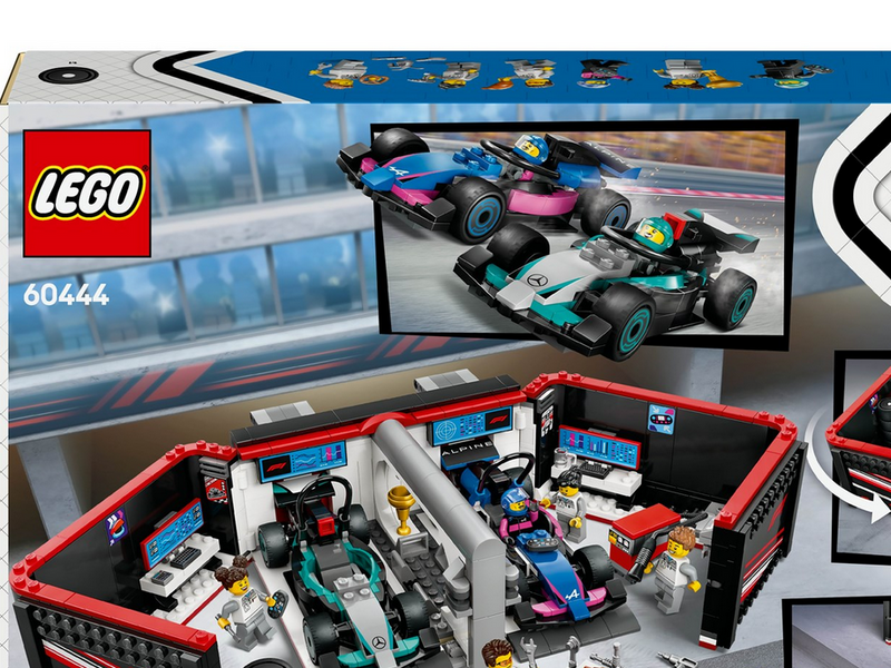 LEGO City 60444 F1® Garage mit Mercedes-AMG & Alpine Rennautos