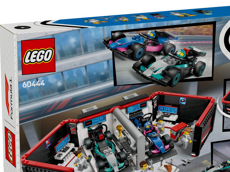 LEGO City 60444 F1® Garage mit Mercedes-AMG & Alpine Rennautos
