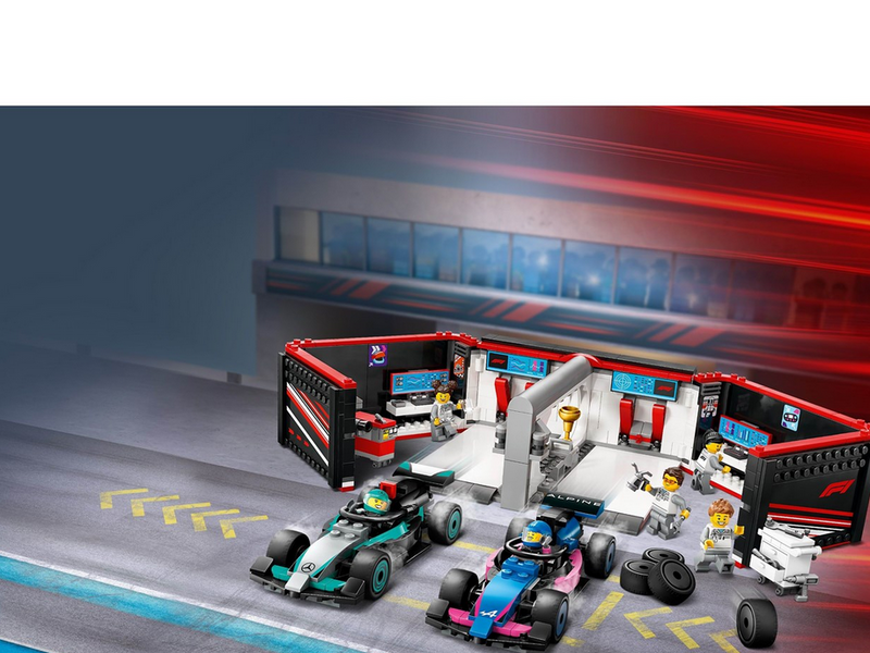 LEGO City 60444 F1® Garage mit Mercedes-AMG & Alpine Rennautos