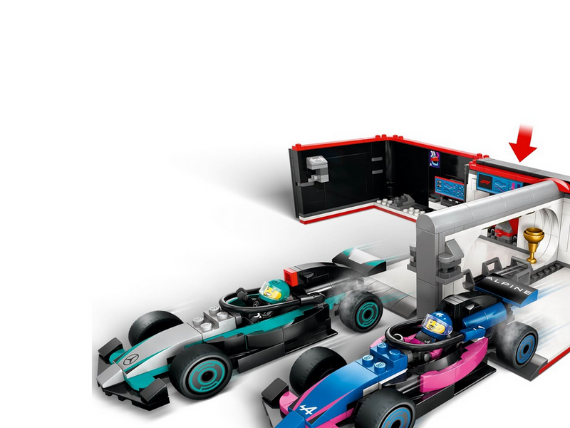 LEGO City 60444 F1® Garage mit Mercedes-AMG & Alpine Rennautos