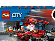 LEGO City 60443 F1® Boxenstopp mit Boxencrew und Ferrari Flitzer