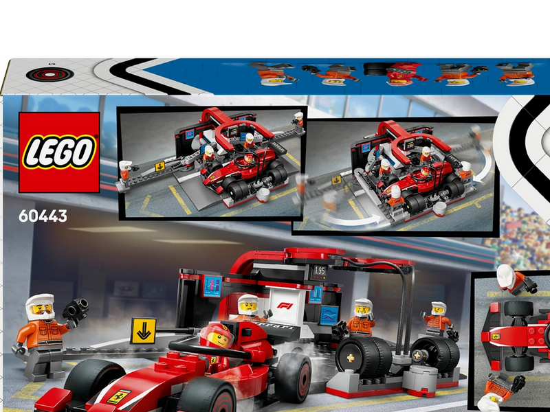 LEGO City 60443 F1® Boxenstopp mit Boxencrew und Ferrari Flitzer